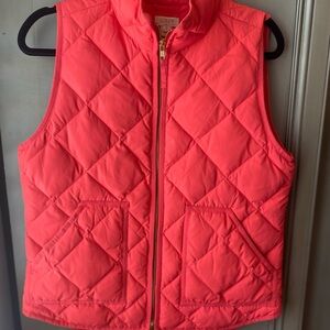 J. Crew Quilted Pink Vest